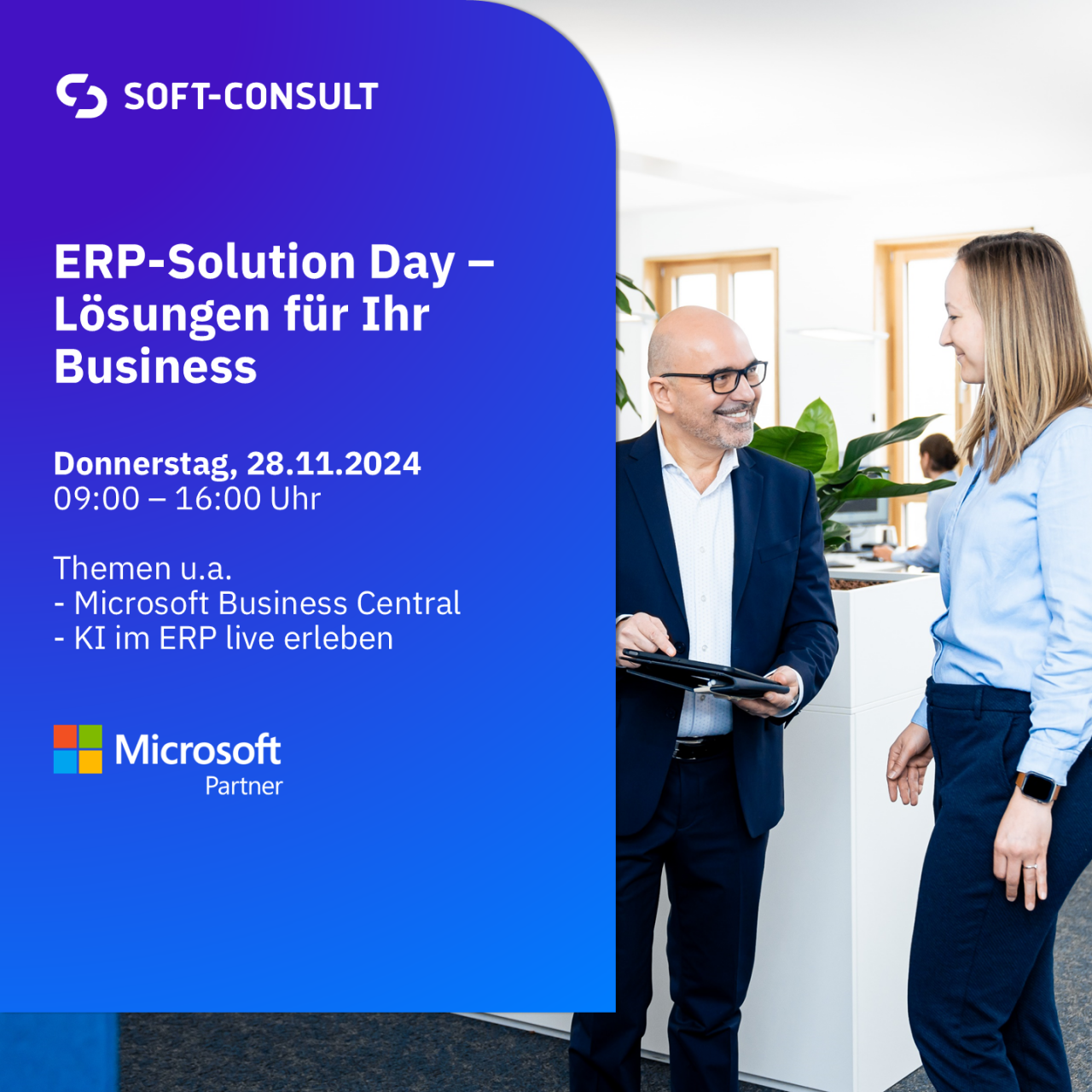 ERP-Solution Day am 28.11.2024 bei SOFT-CONSULT.